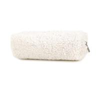 alloneslife Estuche de gran capacidad para lápices, bolsas de felpa con cremallera, organizador de bolígrafos, organizador de viaje y maquillaje, White