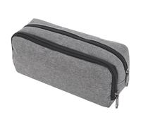 alloneslife Estuche organizador de lápices de tela Oxford, espacioso, bolsa de almacenamiento para lápices, marcadores, herramientas de estudio, bolsa de tela Oxford para mochilas, gris