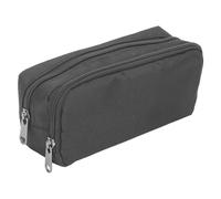 alloneslife Estuche organizador de lápices de tela Oxford, espacioso, bolsa de almacenamiento para lápices, marcadores, herramientas de estudio, bolsa de tela Oxford para mochilas, Black