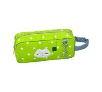 alloneslife Estuche para lápices de gran capacidad, compartimentos espaciosos, bolsas de nailon para bolígrafos, resistente al agua, bolsa organizadora de viaje para maquillaje, organizador portátil