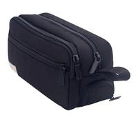 alloneslife Estuche para lápices estético, organizador escolar para gomas de borrar, marcadores, tijeras, bolsa multicapa, estética, simple bolsa, Black