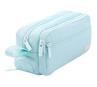 alloneslife Estuche para lápices estético, organizador escolar para gomas de borrar, marcadores, tijeras, bolsa multicapa, estética, simple bolsa, verde claro