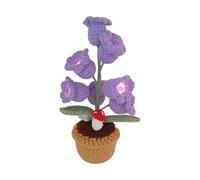 alloneslife Everlasting Flower Gift - Lámpara de noche LED para decoración romántica del hogar, hecha a mano en crochet, valle