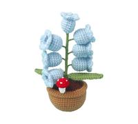 alloneslife Everlasting Flower Gift - Lámpara de noche LED para decoración romántica del hogar, hecha a mano en crochet, valle