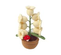 alloneslife Everlasting Flower Gift - Lámpara de noche LED para decoración romántica del hogar, hecha a mano en crochet, valle