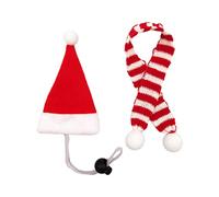 alloneslife Gorro de Navidad para perro, bandana, baberos de Papá Noel, bufanda de invierno, lindo disfraz de cosplay para gatitos, artículos de mascotas, accesorios de sombreros para gatos y bufandas