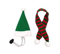 alloneslife Gorro de Navidad para perro, bandana, baberos de Papá Noel, bufanda de invierno, lindo disfraz de cosplay para gatitos, artículos de mascotas, accesorios de sombreros para gatos y bufandas