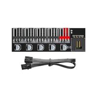 alloneslife Hub de ventilador de 5 puertos de 4 pines para carcasa de PC, optimización de flujos de aire, soporta refrigeración de 5 4 pines con divisor de fácil instalación, concentrador de