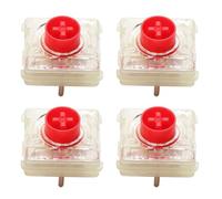 alloneslife Interruptor RGB de perfil bajo rojo/plateado para teclado mecánico, portátil, teclado retroiluminado, perfil bajo