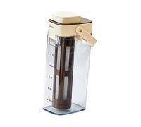 alloneslife Jarra moderna para preparar bebidas frías, ideal para los entusiastas del té y el café, con recipiente de café sellable de configuración rápida