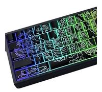alloneslife Keycaps - Juego de teclas retroiluminadas con impresión lateral de 74 teclas, sublimaciones de tinte para teclados 60, 61, 65, 67, 68, con retroiluminación impresa lateral