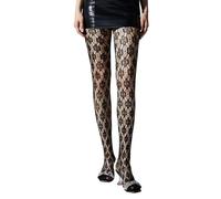 alloneslife Mallas estampadas para mujer, mallas para fiestas, clubes, raves, 6208 negro, XL-5XL