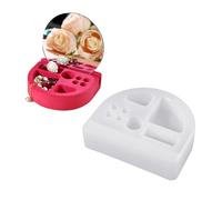 alloneslife Molde de silicona resistente a altas temperaturas para caja de joyería cuadrada/semicírculo (base semicírcula)