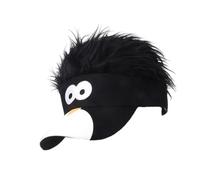 alloneslife Peluca divertida gorra de béisbol para fiestas, festivales y eventos de cosplay, diseño transpirable ajustable (empresario negro)