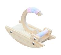 alloneslife Percas de entrenamiento para loros, construcción de madera natural, cuerda de algodón envuelta para jugar y relajarse, juguete masticable de madera natural