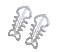 alloneslife Pinza para el pelo de espina de pez de metal azul suave con purpurina fuerte para deportes, yoga, uso diario (blanco)