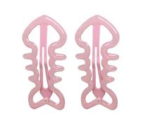 alloneslife Pinza para el pelo de espina de pez de metal azul suave con purpurina fuerte para deportes, yoga, uso diario (rosa)