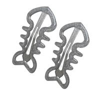 alloneslife Pinza para el pelo de espina de pez de metal azul suave con purpurina fuerte para deportes, yoga, uso diario (gris)