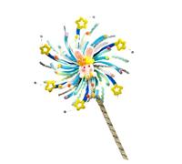 alloneslife Proyecto de manualidades con luces de conejos para festivales con molino de viento giratorio, suministros fáciles de usar, decoración de otoño, molino de viento