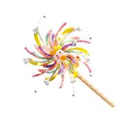 alloneslife Proyecto de manualidades con luces de conejos para festivales con molino de viento giratorio, suministros fáciles de usar, decoración de otoño, molino de viento