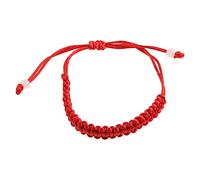 alloneslife Pulseras tobilleras hechas a mano con cuerda roja de la Cábala de la suerte, joyería de cuerda roja para estudiantes, familias, mujeres y señoras, plata