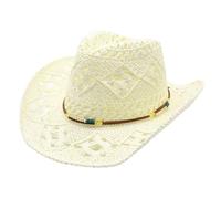 alloneslife Sombrero Panamá de paja de papel trenzado de ala ancha, protección solar para exteriores, varios colores, Leche blanca, S-4XL