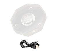 alloneslife Soporte iluminado con múltiples efectos de color y diseños de base estable, adecuado para armarios de exposición y exhibiciones de regalos, soporte iluminado con cristales, talla única