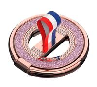 alloneslife Soporte portátil para teléfono con rotación de cristal brillante y correas antideslizantes para el hogar y viajes, soporte de teléfono con purpurina brillante