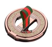 alloneslife Soporte portátil para teléfono con rotación de cristal brillante y correas antideslizantes para el hogar y viajes, soporte de teléfono con purpurina brillante