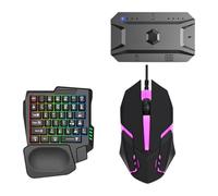 alloneslife Teclado de retroiluminación de alta precisión y combinación de juegos móviles, función macro personalizable, teclado mecánico ajustable de 800-3200 DPI