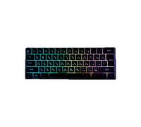 alloneslife Teclado mecánico portátil con cable para juegos, retroiluminado LED, 61 teclas, intercambiable en caliente, mecánico, mejorado, apto para viajes, oficina