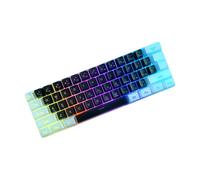 alloneslife Teclado mecánico portátil con cable para juegos, retroiluminado LED, 61 teclas, intercambiable en caliente, mecánico, mejorado, apto para viajes, oficina