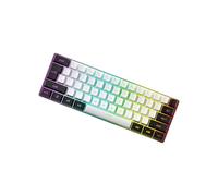 alloneslife Teclado mecánico portátil con cable para juegos, retroiluminado LED, 61 teclas, intercambiable en caliente, mecánico, mejorado, apto para viajes, oficina