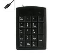 alloneslife Teclado numérico USB de 18 teclas con puerto para entrada de datos de oficina en laptop, computadora de escritorio, teclado numérico de viaje