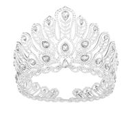 alloneslife Tiaras de princesa para boda, tiaras delicadas con incrustaciones de cristal, para accesorios para el cabello de novia reina