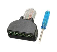 alloneslife Tornillo adaptador de terminales RJ45 a 8 pines para una red segura sin herramienta de crimpado, conector de cable sin crimpado