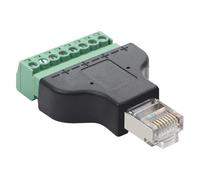 alloneslife Tornillo adaptador de terminales RJ45 a 8 pines para una red segura sin herramienta de crimpado, conector de cable sin crimpado