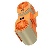 alloneslife Ventilador de cintura recargable de mano con pantalla digital, 5 velocidades, pequeño, portátil, de refrigeración fuerte, para camping, portátil, dispositivo de refrigeración portátil