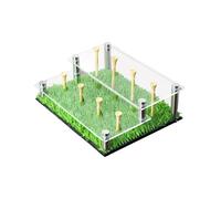 alloneslife Vitrina acrílica para pelotas de golf, estante de doble capa para exhibiciones de colecciones, estante pequeño de tenis de mesa