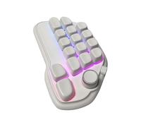 alloneslife Wireds - Teclado numérico mecánico USB de 17 teclas intercambiables en caliente con retroiluminación RGB y teclas PBT programable para ordenador portátil
