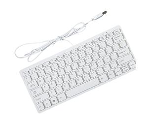 alloneslife Wireds - Teclados USB en miniatura de 78 teclas, diseño delgado para computadora de escritorio, portátil, ergonómico y portátil