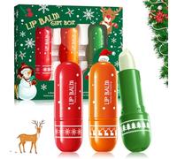 Allony Balsamo Labiald, 3 Piezas Hidratante Labial, Protector Labial, Navidad Exfolia Profundamente, Protege la Piel de los Labios, un Regalo para Amigos y Familiares