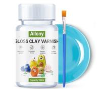 Allony Barniz Arcilla, Barniz Arcilla Secado al Aire, Barniz de Arcilla Lechosa de Secado al Aire, Antiarañazos e Impermeable, Apto Para Cerámica Creativa-100ml (A)