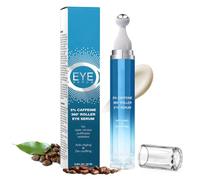 Allony Cafeína Crema Contorno de Ojos Roll On, Contorno de Ojos Antiarrugas, Antiojeras Eliminar la Hinchazón, Reafirmante e Iluminador(15ml)