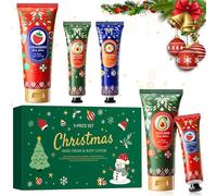 Allony Crema Manos Navidad, 3 Piezas Navidad Crema de Manos Regalo, 2 Piezas Crema Hidratante Corporal, Crema Manos y Corporal Agrietadas y Secas, Hidrata Tu Piel