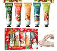 Allony Crema Manos Navidad, 5 * 30g Navidad Crema de Manos Regalo, Regalo Navidad Mujer, Crema Manos Agrietadas y Secas, Hidrata e Hidrata Tus Manos Secas, Gran Regalo para Navidad, Cumpleaños