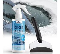 Allony Descongelante para Parabrisas, Líquido de Efecto Instantáneo, hasta -40°C, Derrite el Hielo y la Nieve, Apto para Todo Tipo de Cristales y Lunas de Coches, Spray Descongelante Coche 250ML