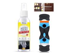 ALLONY Despegador de etiquetas, aerosol quitaadhesivos, extrafuerte, removedor de adhesivos, eliminador de ebstoffentferner con raspador, elimina rápidamente los restos de pegamento persistentes