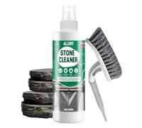 Allony Limpiador Piedra Natural, Limpia Suelos, Elimina la Grasa y la Suciedad y Restaura el Brillo de la Piedra Natural, Abrillantador para Mármol, Terrazo o Granito, Inklusive 1 Bürste, 250ml