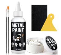 ALLONY Masilla de Carrocero Coche, 100g Stucco per Carrozzeria, Masilla Poliester, Masilla Coche para Reparar Arañazos Rellenar Grietas, 100ml Pintura Blanca Coche, Utilizada para Retoque y Reparación